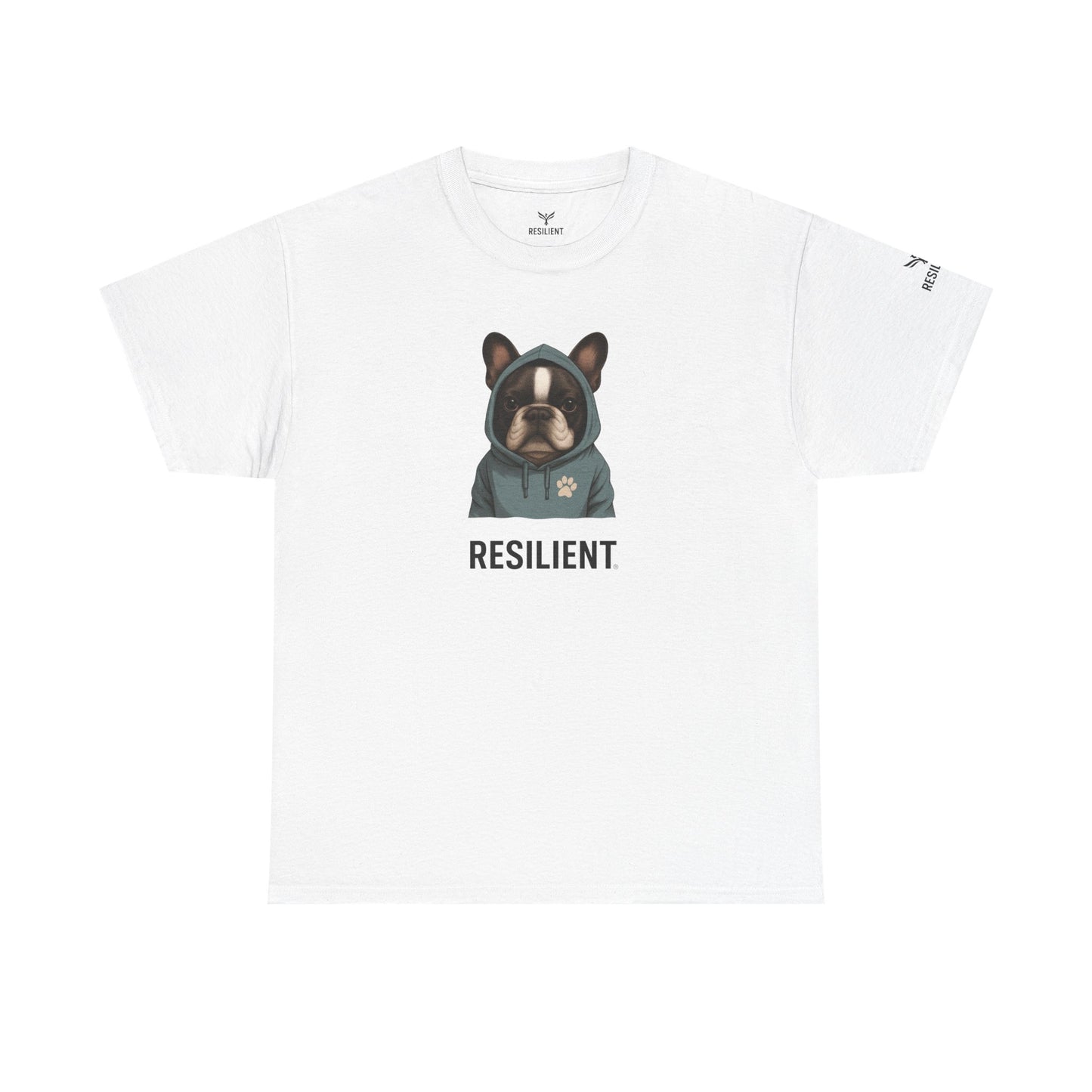 Resilient Bulldog Tee — Inspirational Dog Graphic T‑Shirt