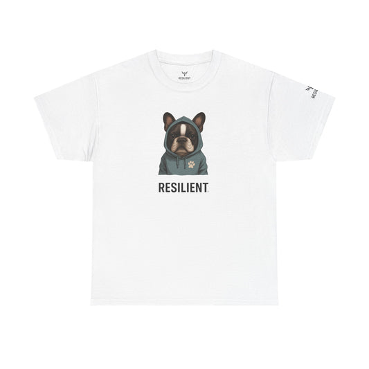 Resilient Bulldog Tee — Inspirational Dog Graphic T‑Shirt