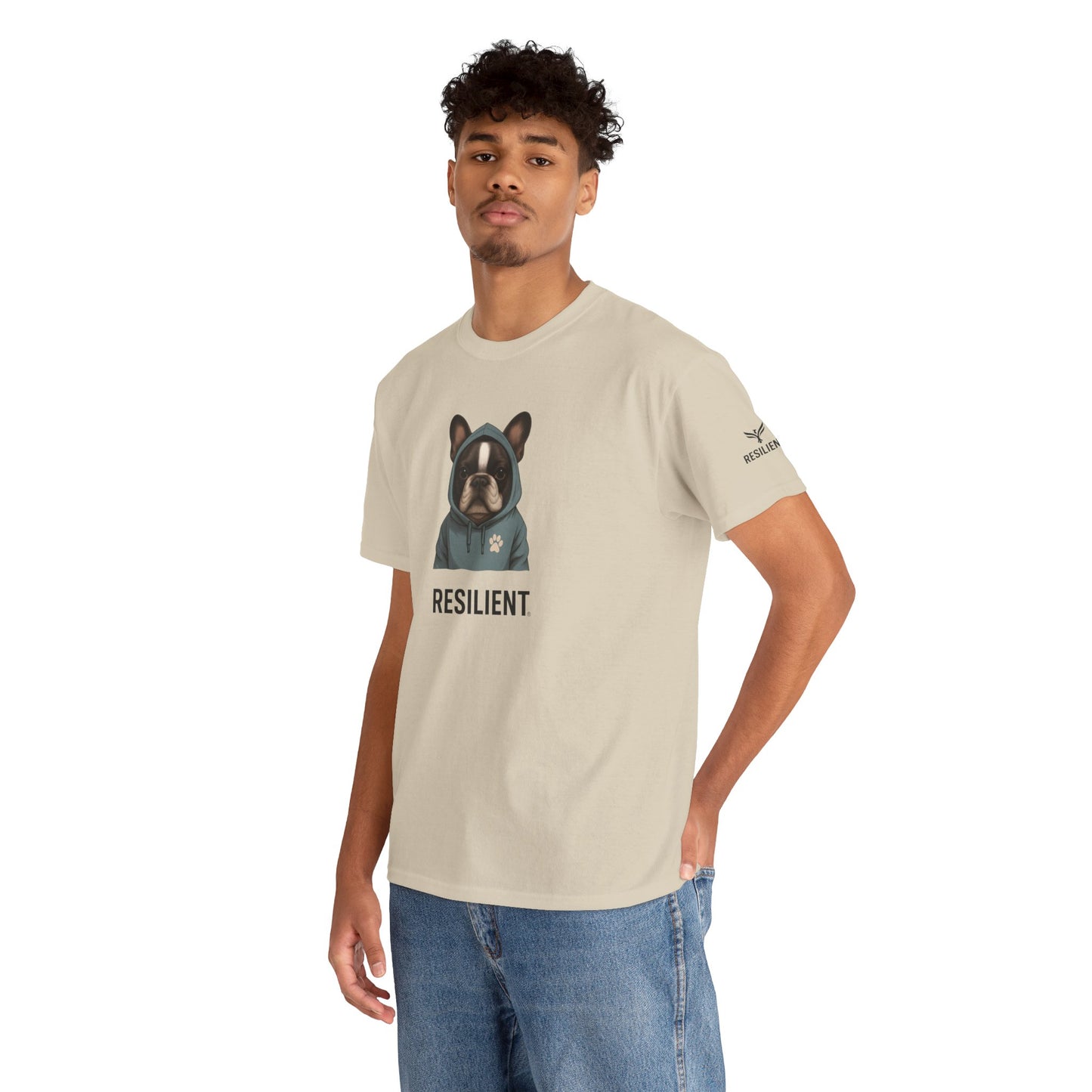 Resilient Bulldog Tee — Inspirational Dog Graphic T‑Shirt