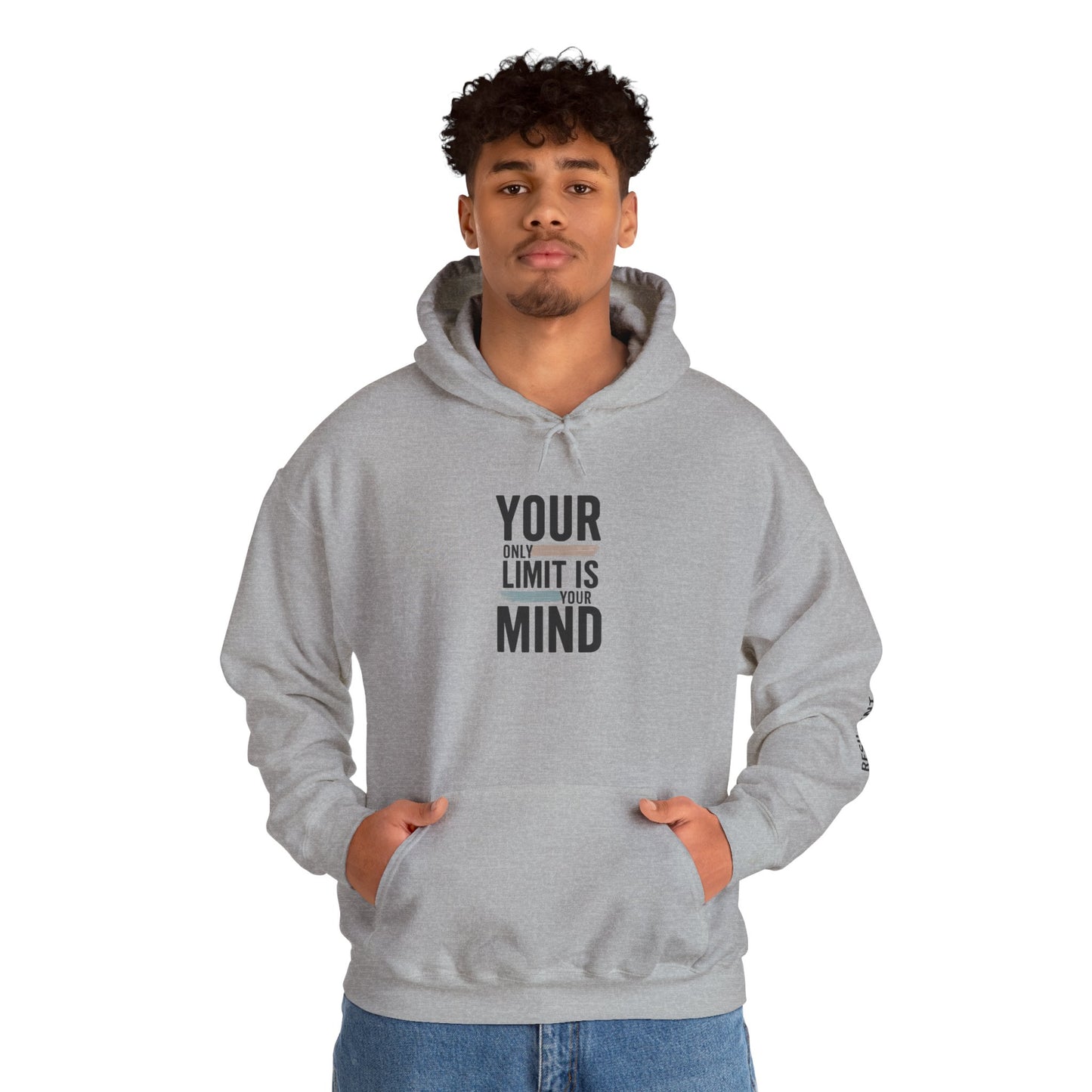 Your Only Limit Is Your Mind Hoodie — Motivational White Pullover