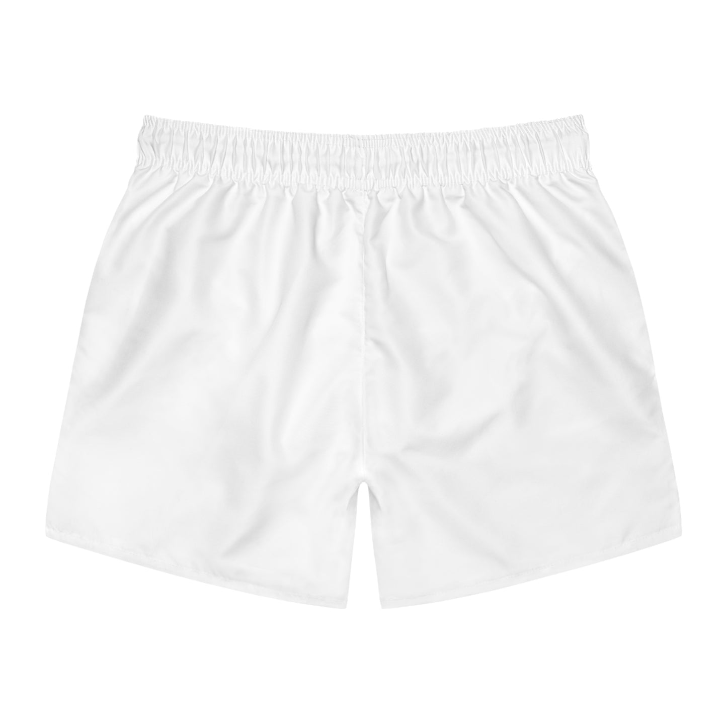 Resilient Logo Swim Trunks – White Quick-Dry Beach Shorts