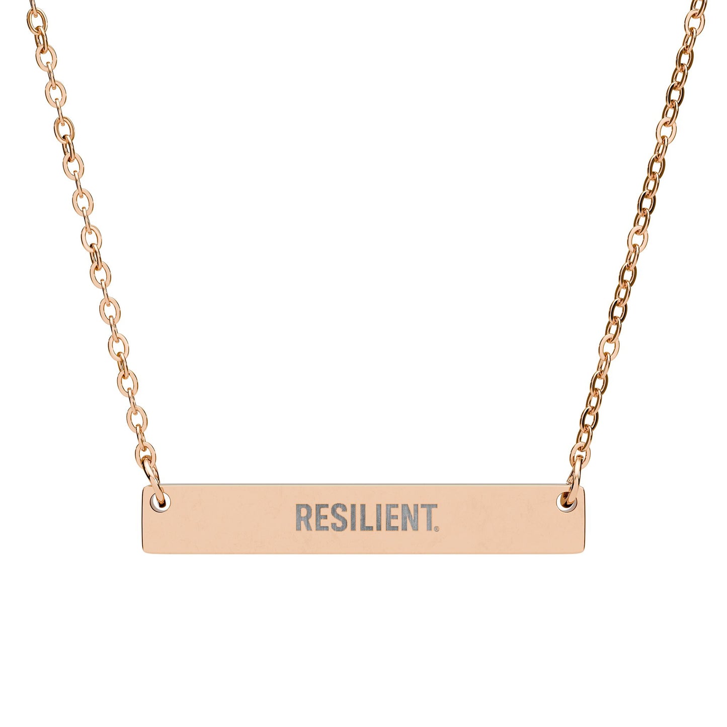 Resilient Engraved Bar Necklace