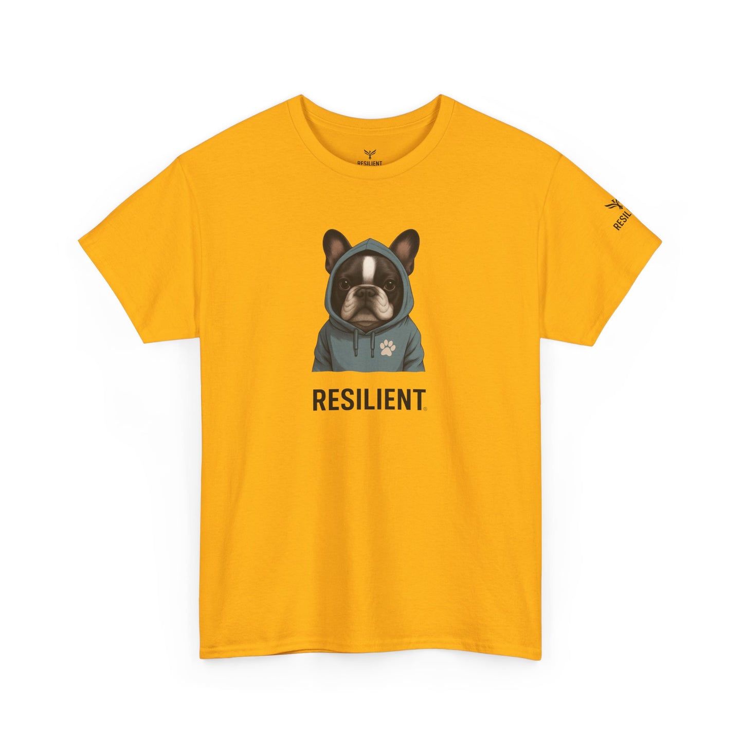 Resilient Bulldog Tee — Inspirational Dog Graphic T‑Shirt