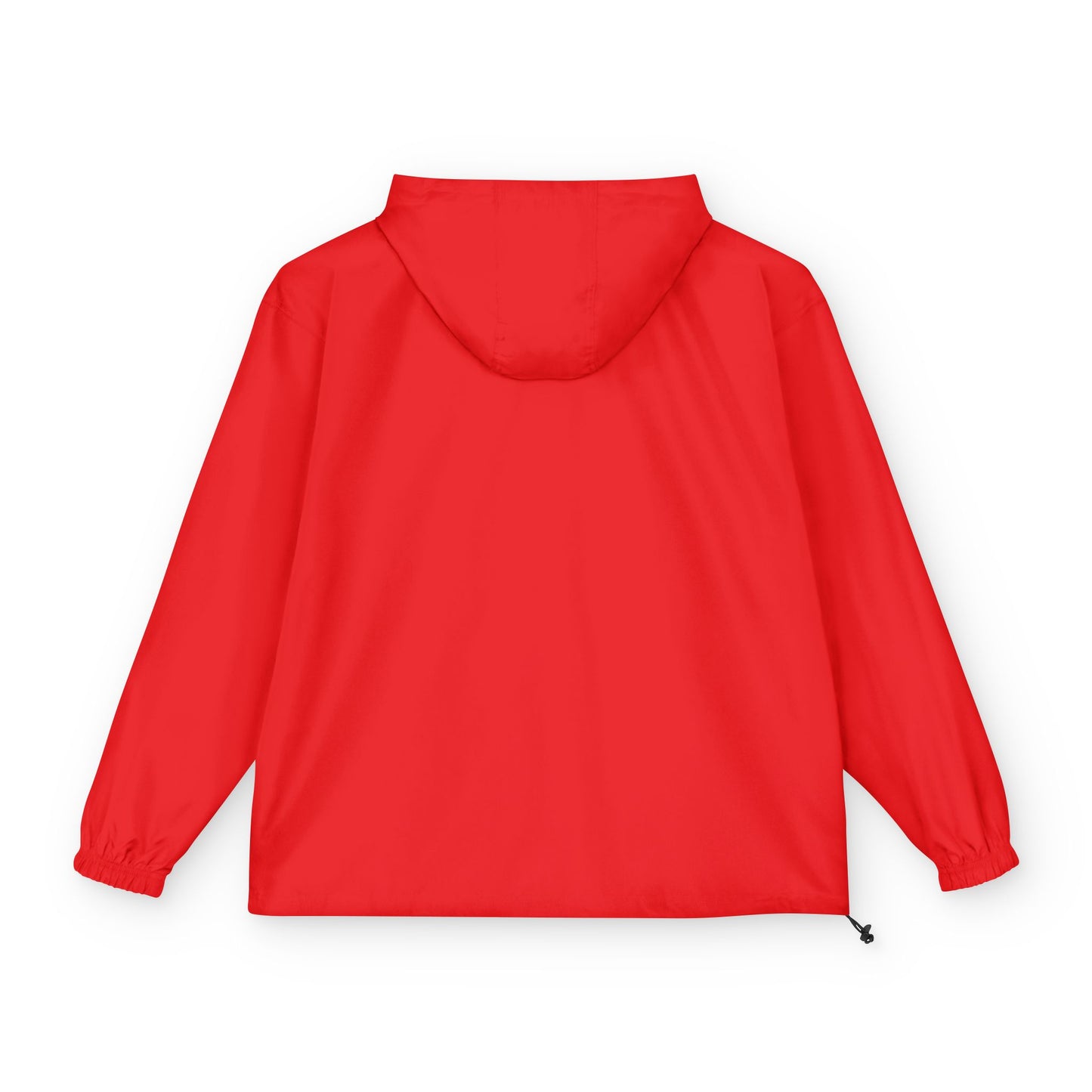 Packable Orange Anorak Jacket — Lightweight Hooded Windbreaker with Small Logo