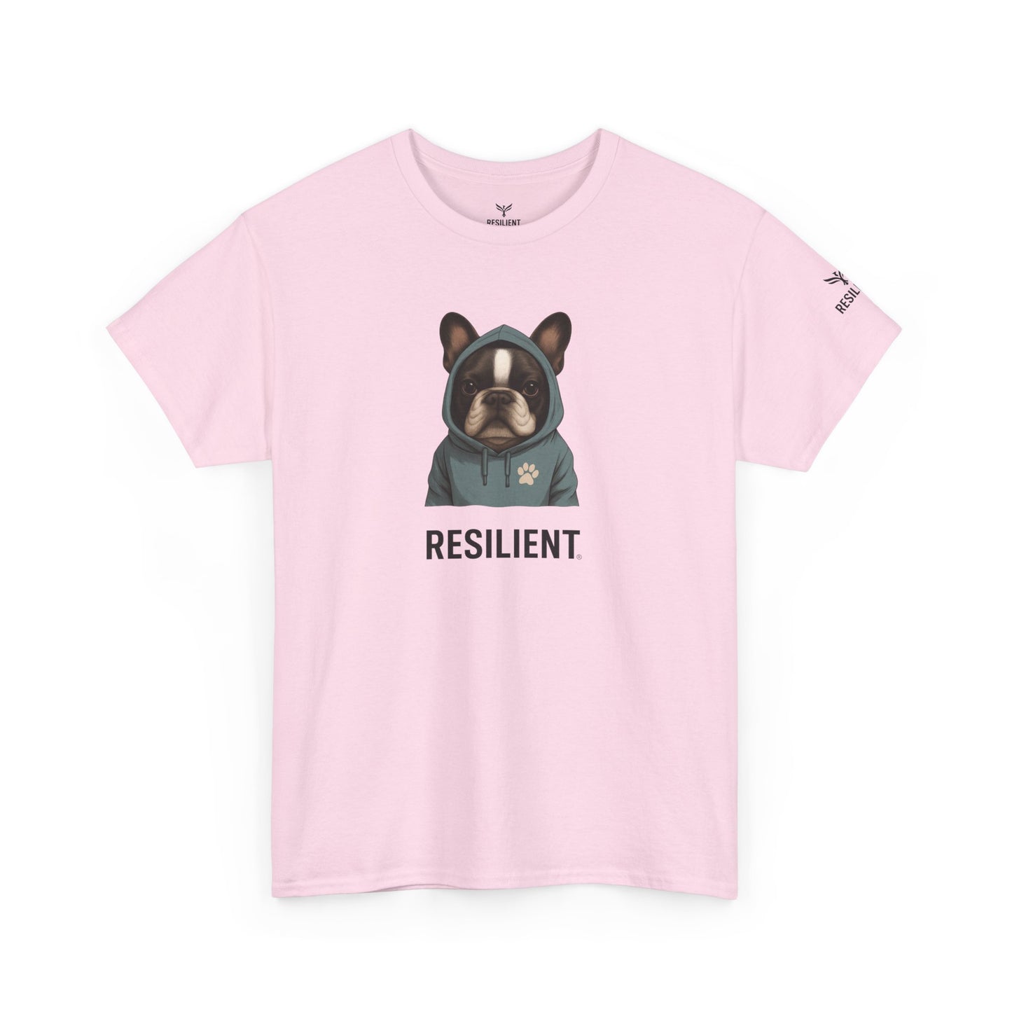 Resilient Bulldog Tee — Inspirational Dog Graphic T‑Shirt