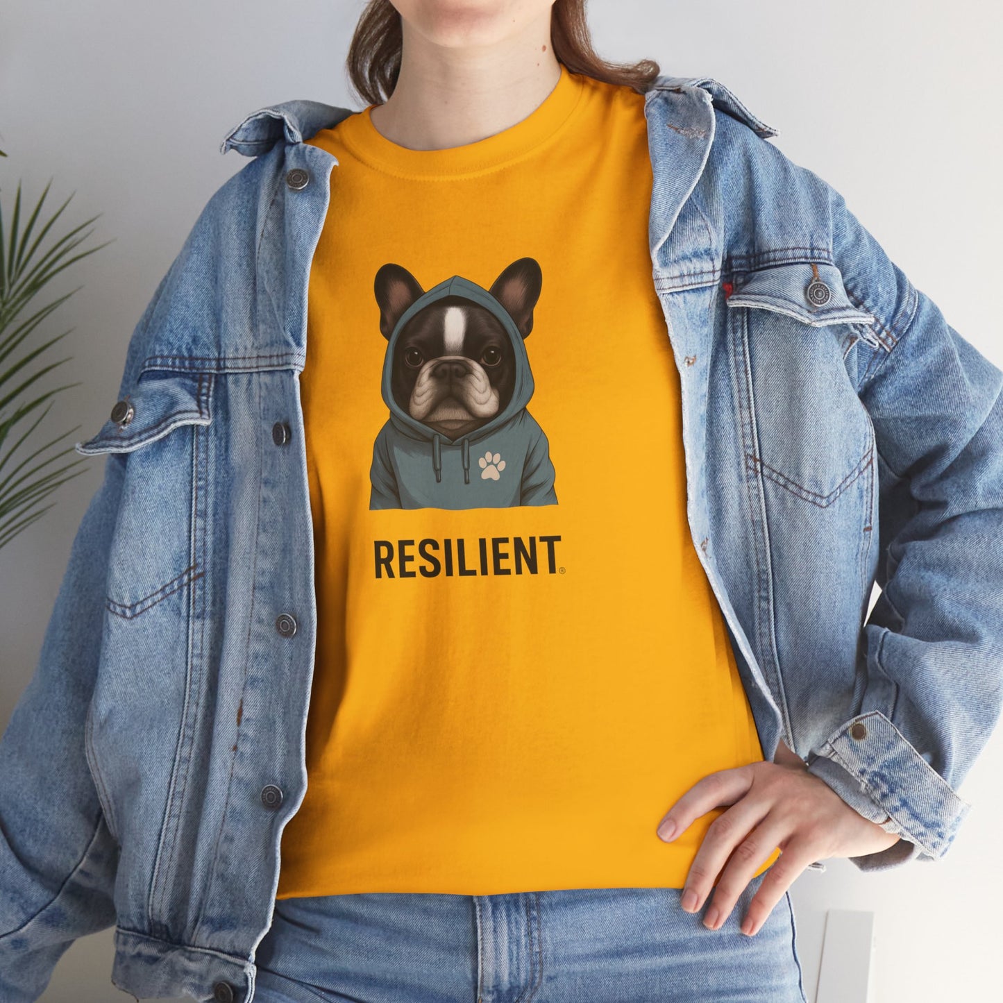 Resilient Bulldog Tee — Inspirational Dog Graphic T‑Shirt