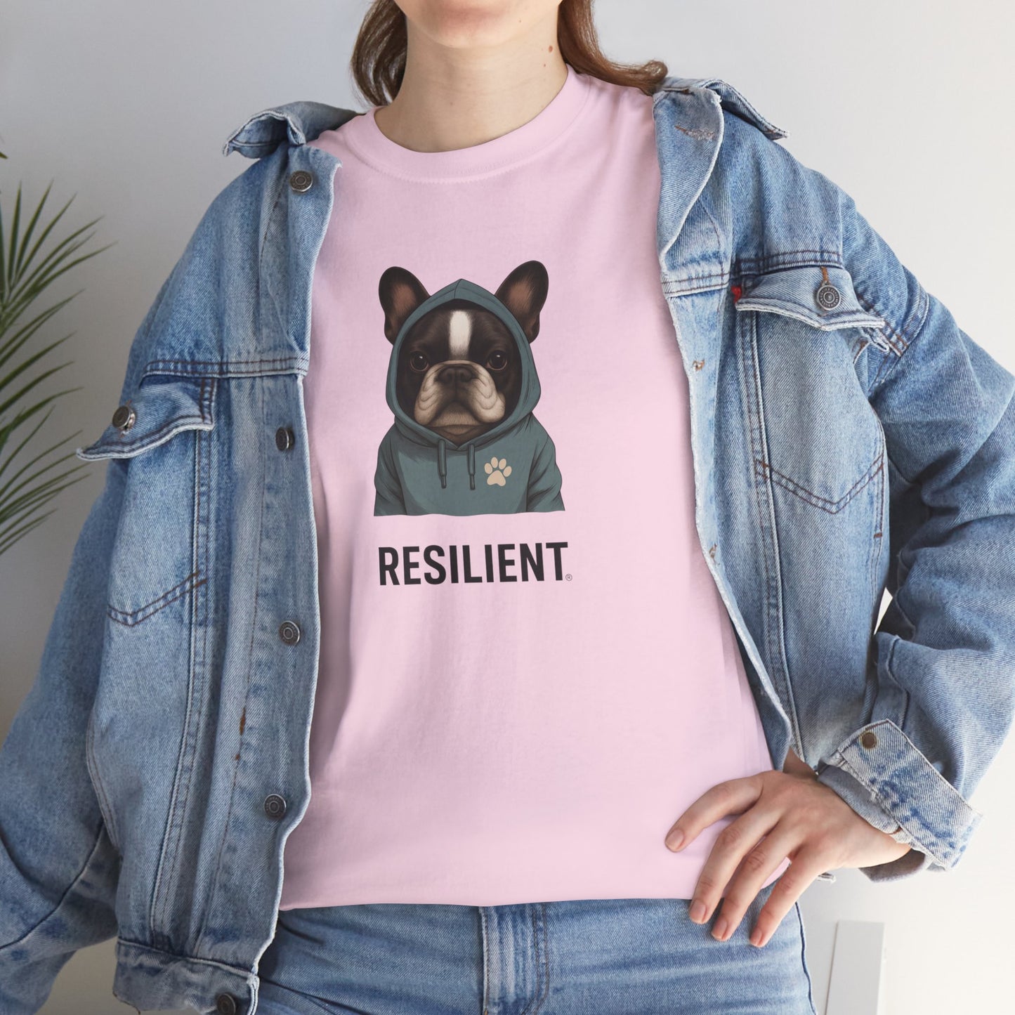Resilient Bulldog Tee — Inspirational Dog Graphic T‑Shirt