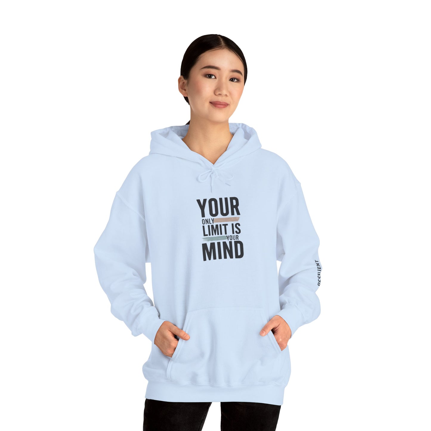 Your Only Limit Is Your Mind Hoodie — Motivational White Pullover