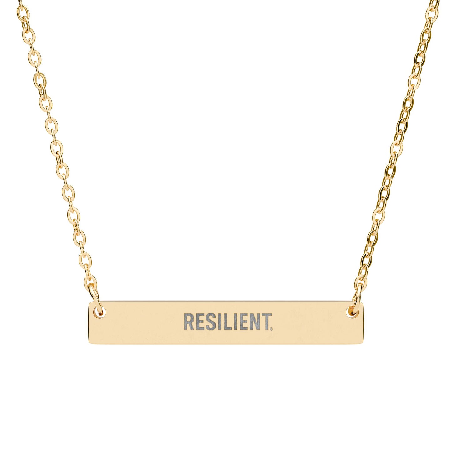 Resilient Engraved Bar Necklace
