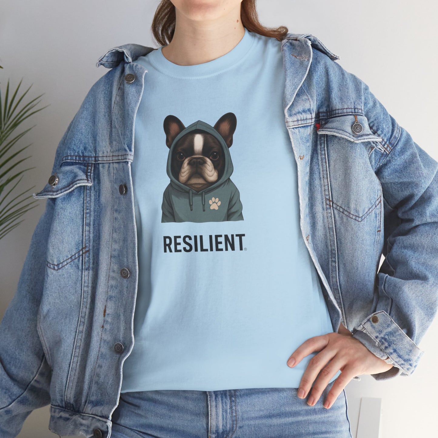 Resilient Bulldog Tee — Inspirational Dog Graphic T‑Shirt