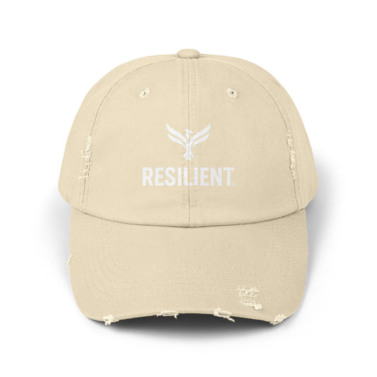 Resilient Distressed Cap — Vintage Embroidered Baseball Hat