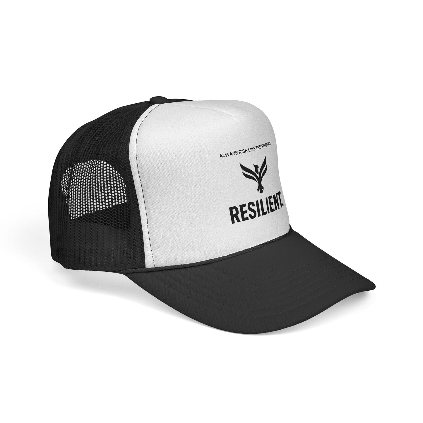 Resilient Trucker Hat — "Always Rise Like the Phoenix" Mesh Cap