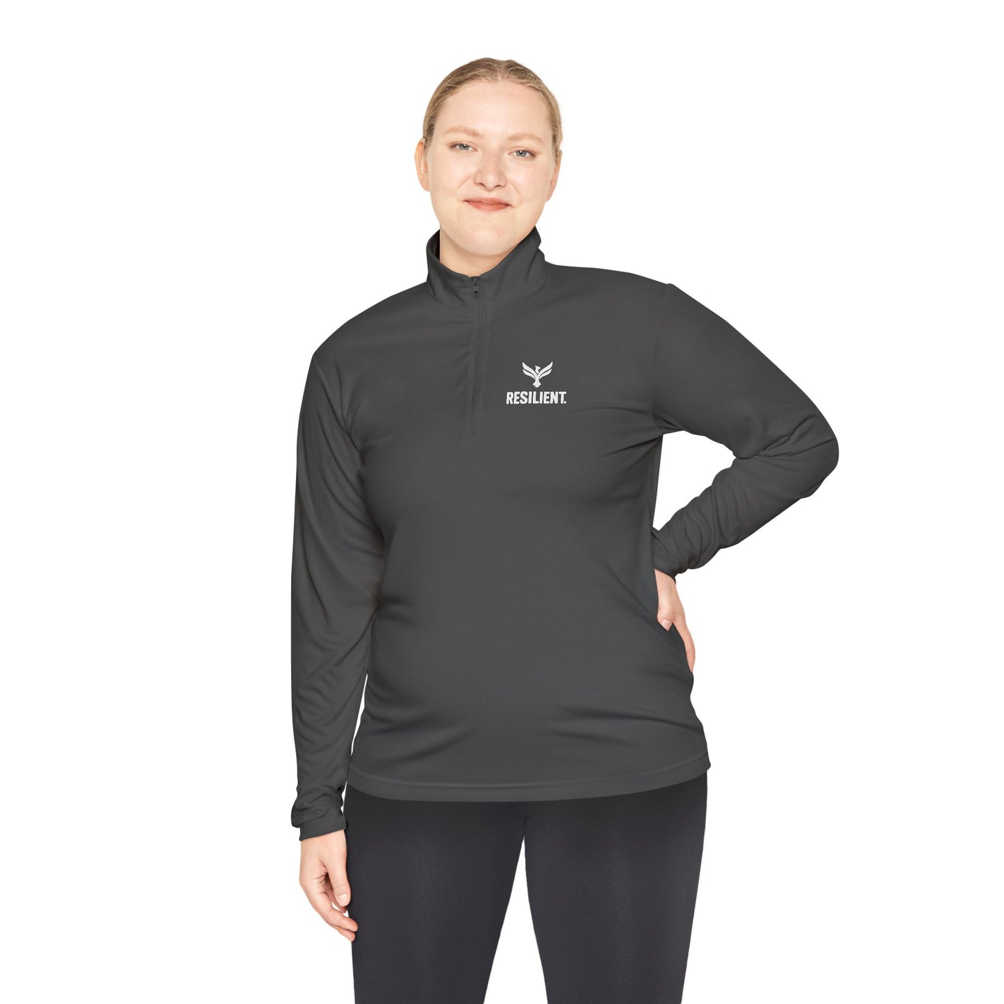 Quarter-Zip Pullover — Minimal White Athletic Pullover