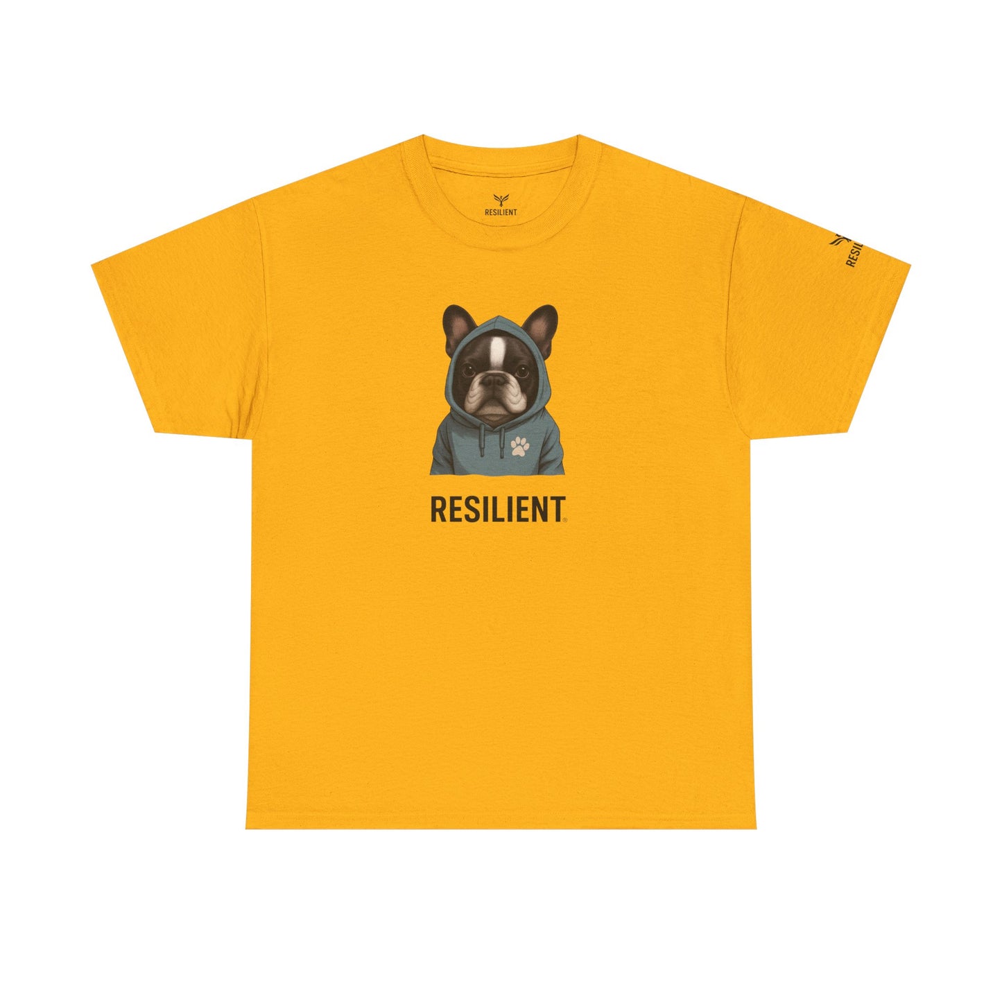 Resilient Bulldog Tee — Inspirational Dog Graphic T‑Shirt