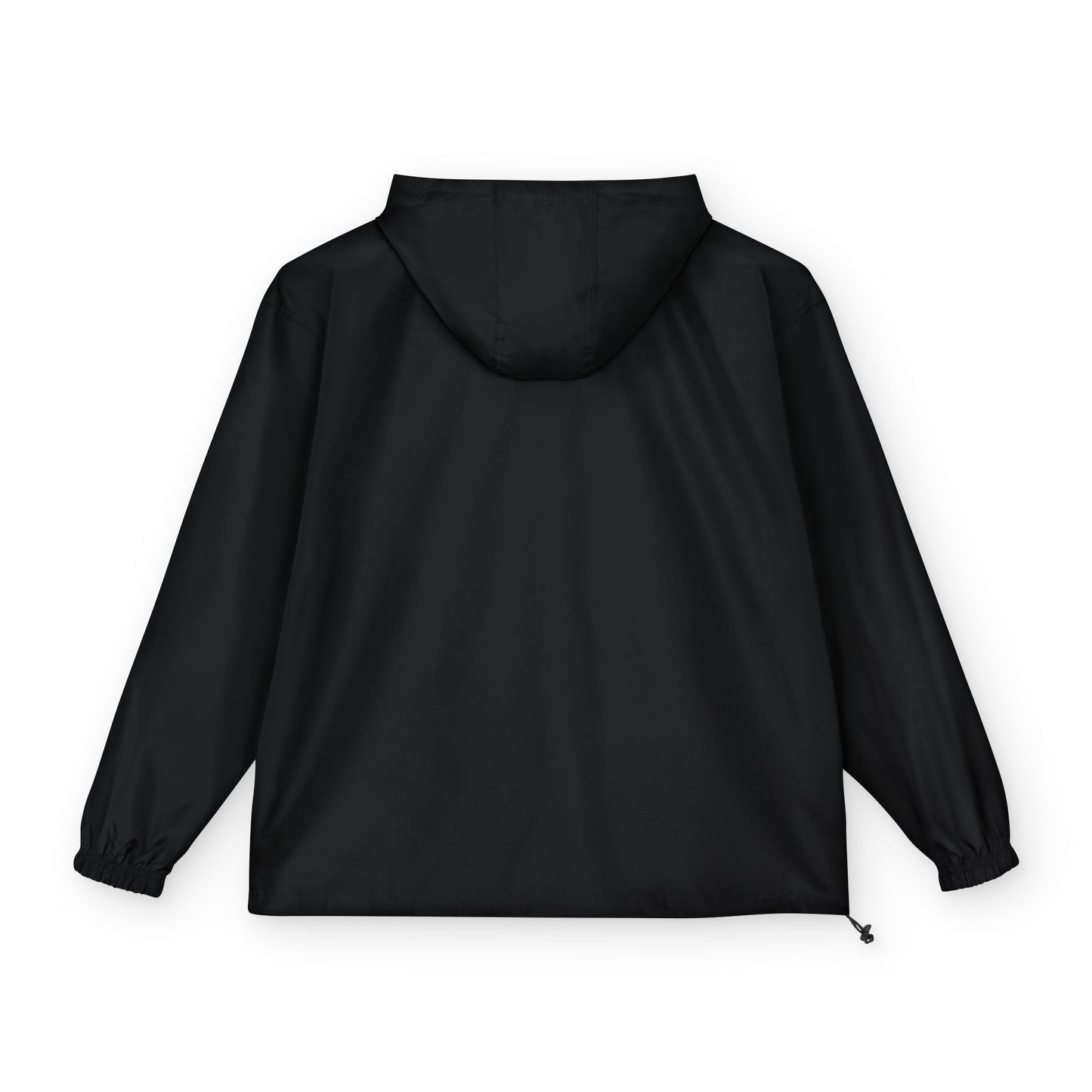 Packable Orange Anorak Jacket — Lightweight Hooded Windbreaker with Small Logo