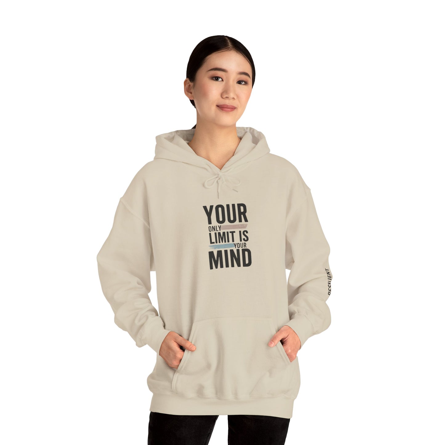 Your Only Limit Is Your Mind Hoodie — Motivational White Pullover