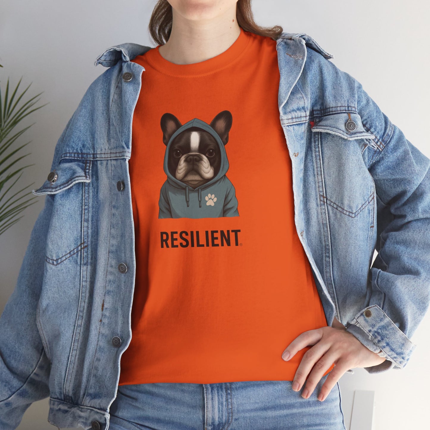 Resilient Bulldog Tee — Inspirational Dog Graphic T‑Shirt