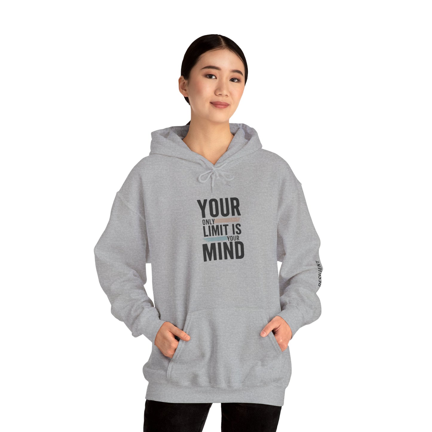 Your Only Limit Is Your Mind Hoodie — Motivational White Pullover