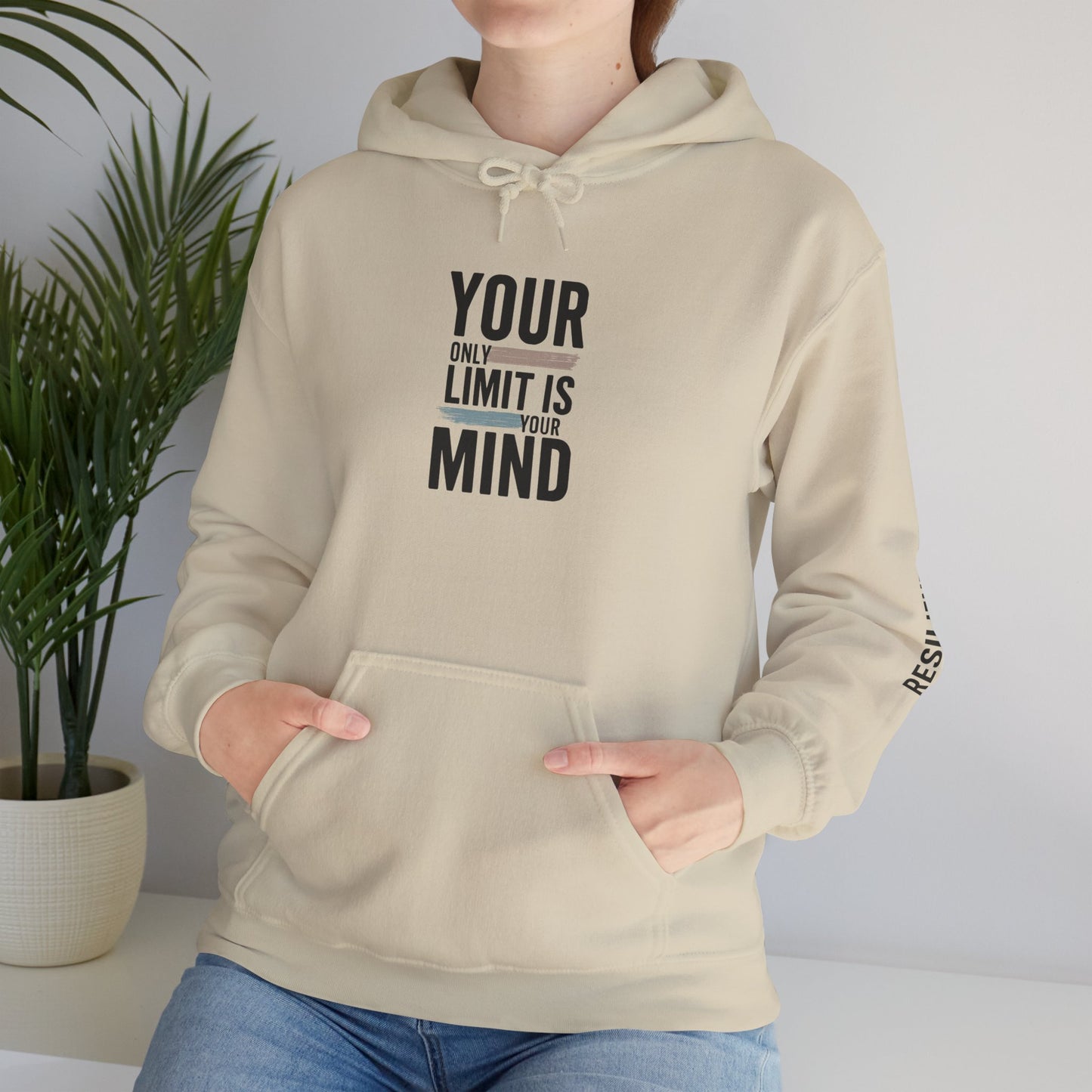 Your Only Limit Is Your Mind Hoodie — Motivational White Pullover