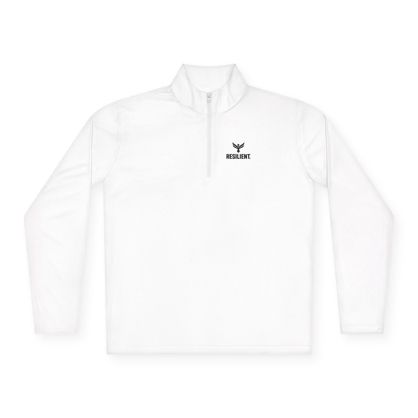 Quarter-Zip Pullover — Minimal White Athletic Pullover
