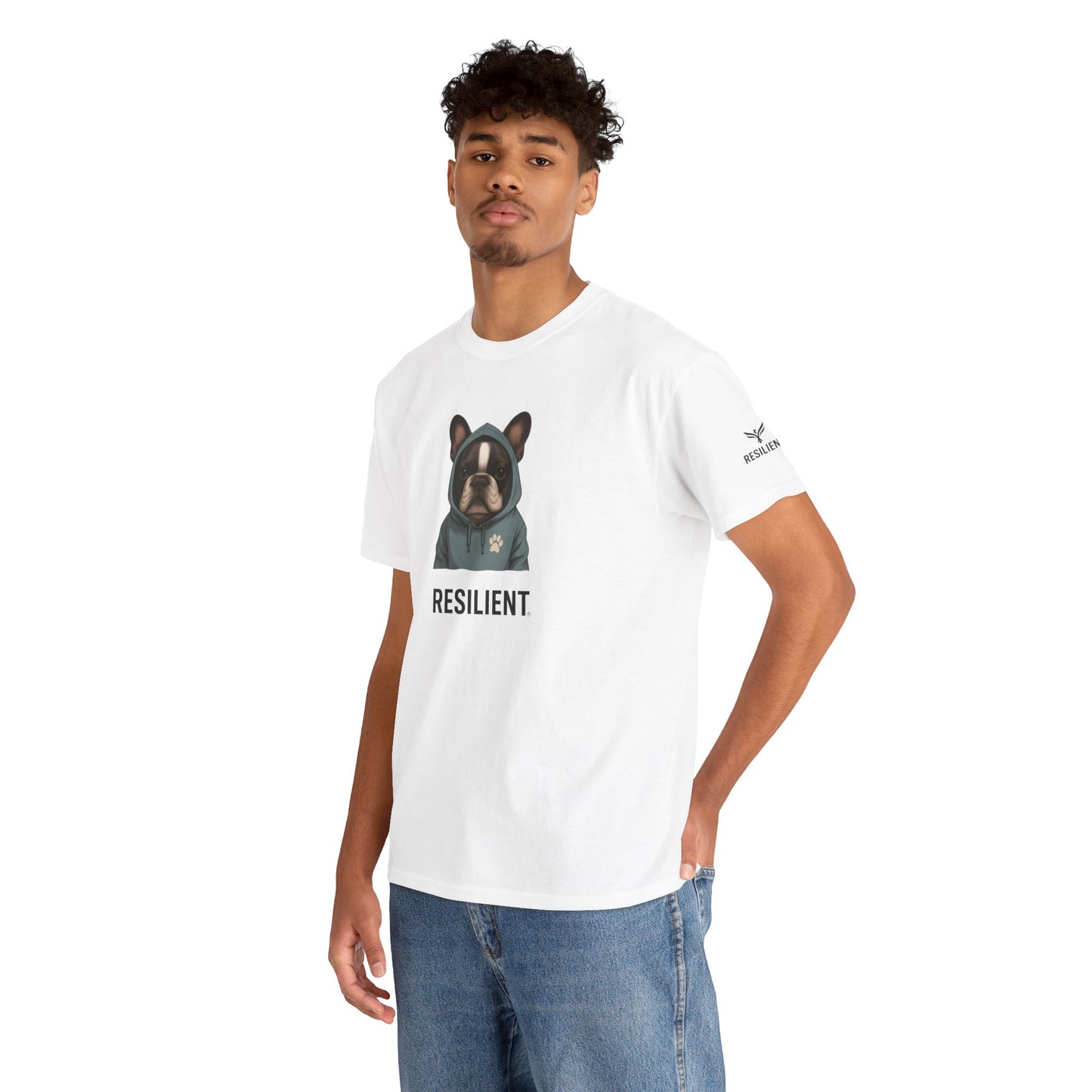 Resilient Bulldog Tee — Inspirational Dog Graphic T‑Shirt