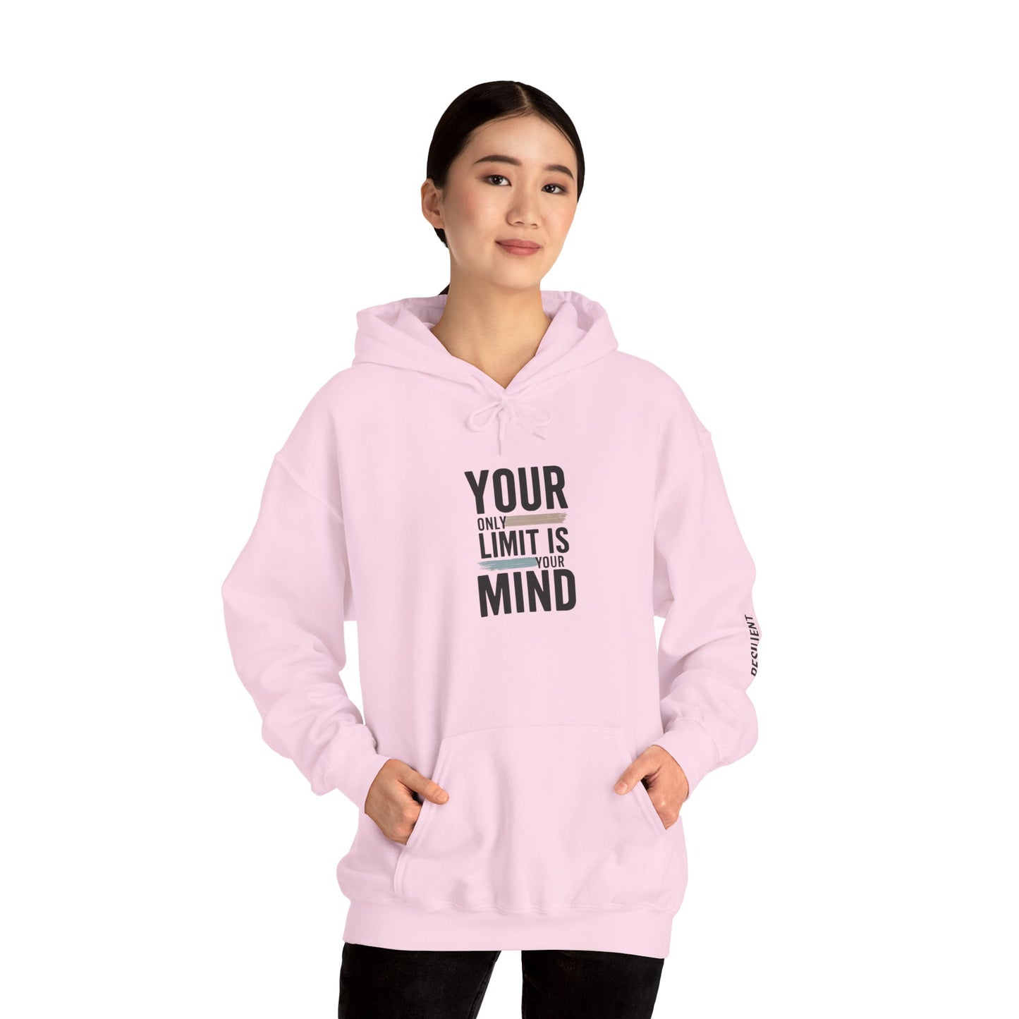 Your Only Limit Is Your Mind Hoodie — Motivational White Pullover