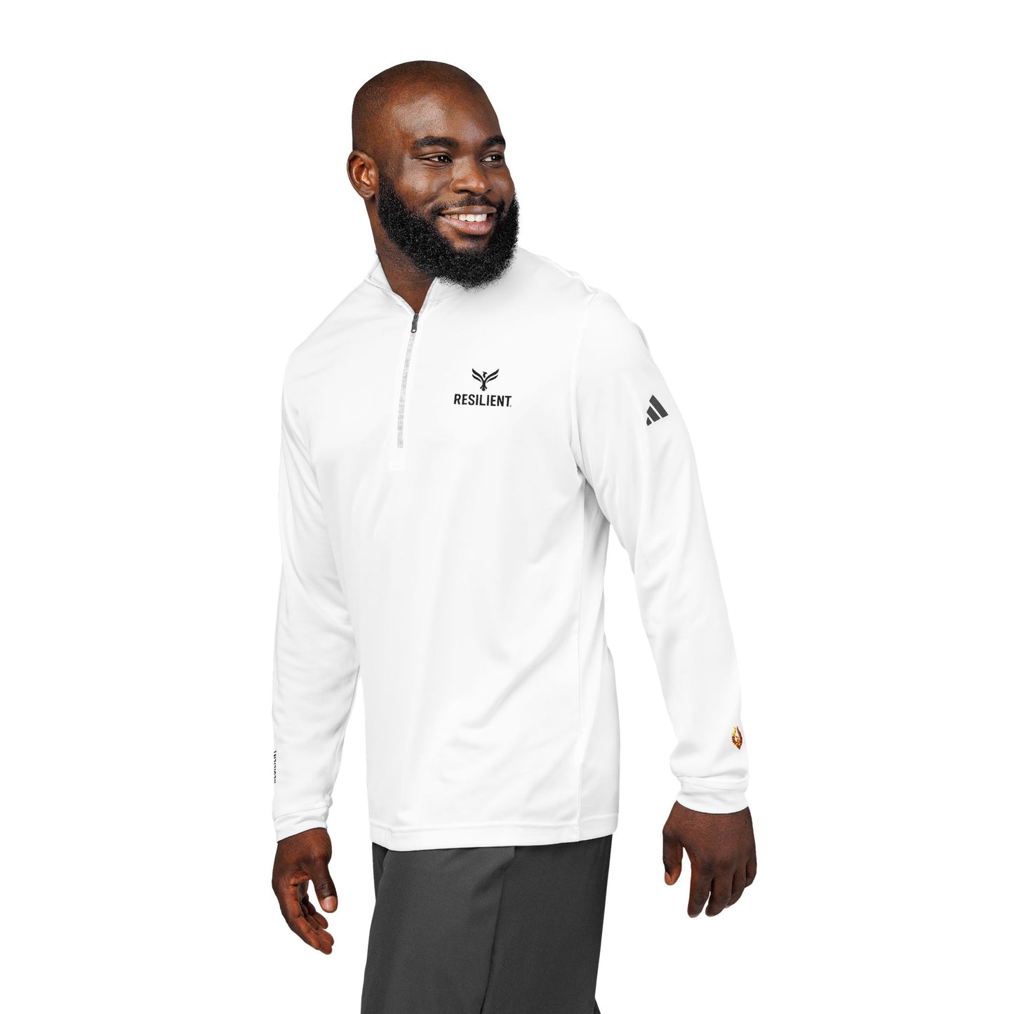 Resilient Embroidered Quarter-Zip Pullover – adidas® Performance Top