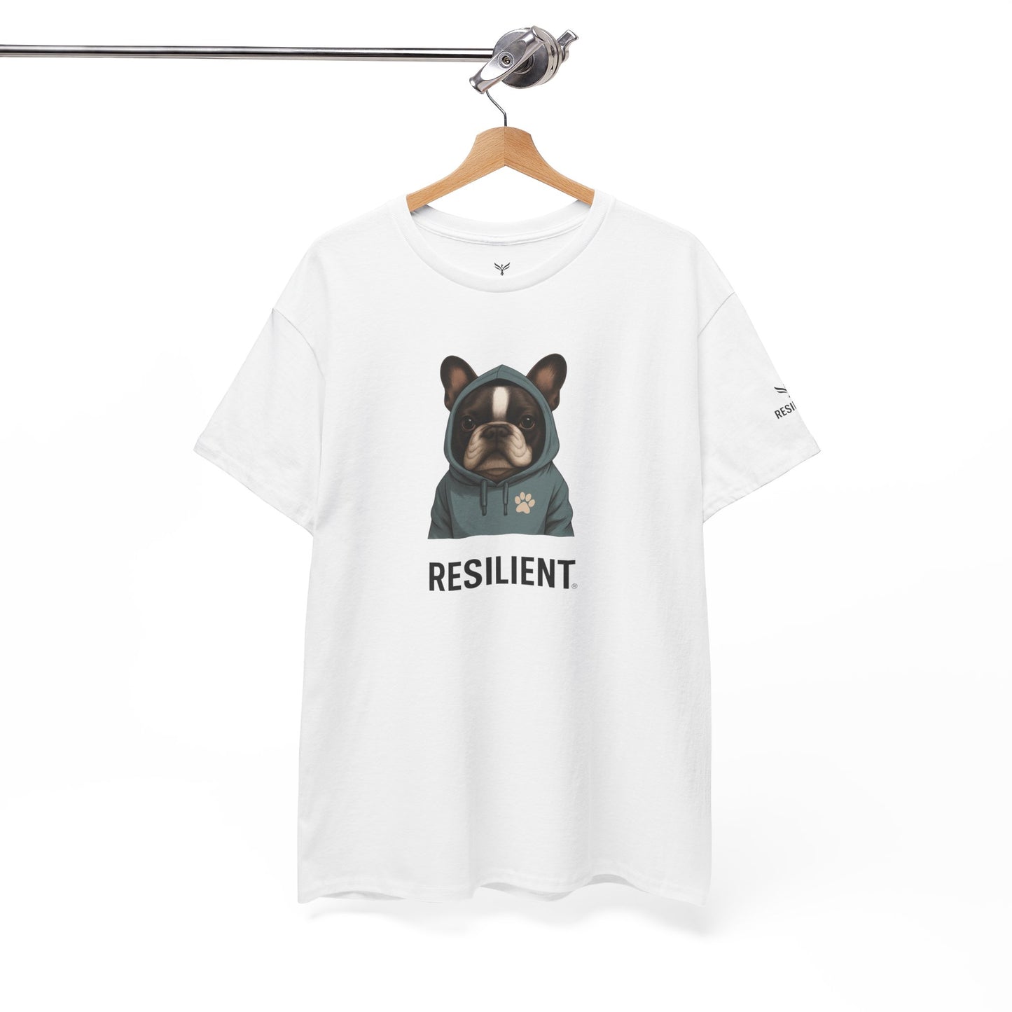 Resilient Bulldog Tee — Inspirational Dog Graphic T‑Shirt