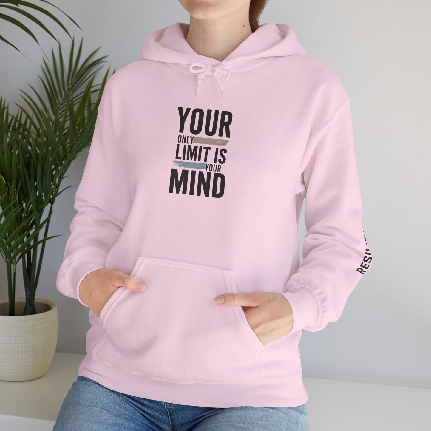 Your Only Limit Is Your Mind Hoodie — Motivational White Pullover