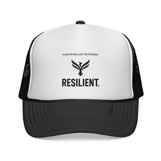 Resilient Trucker Hat — "Always Rise Like the Phoenix" Mesh Cap