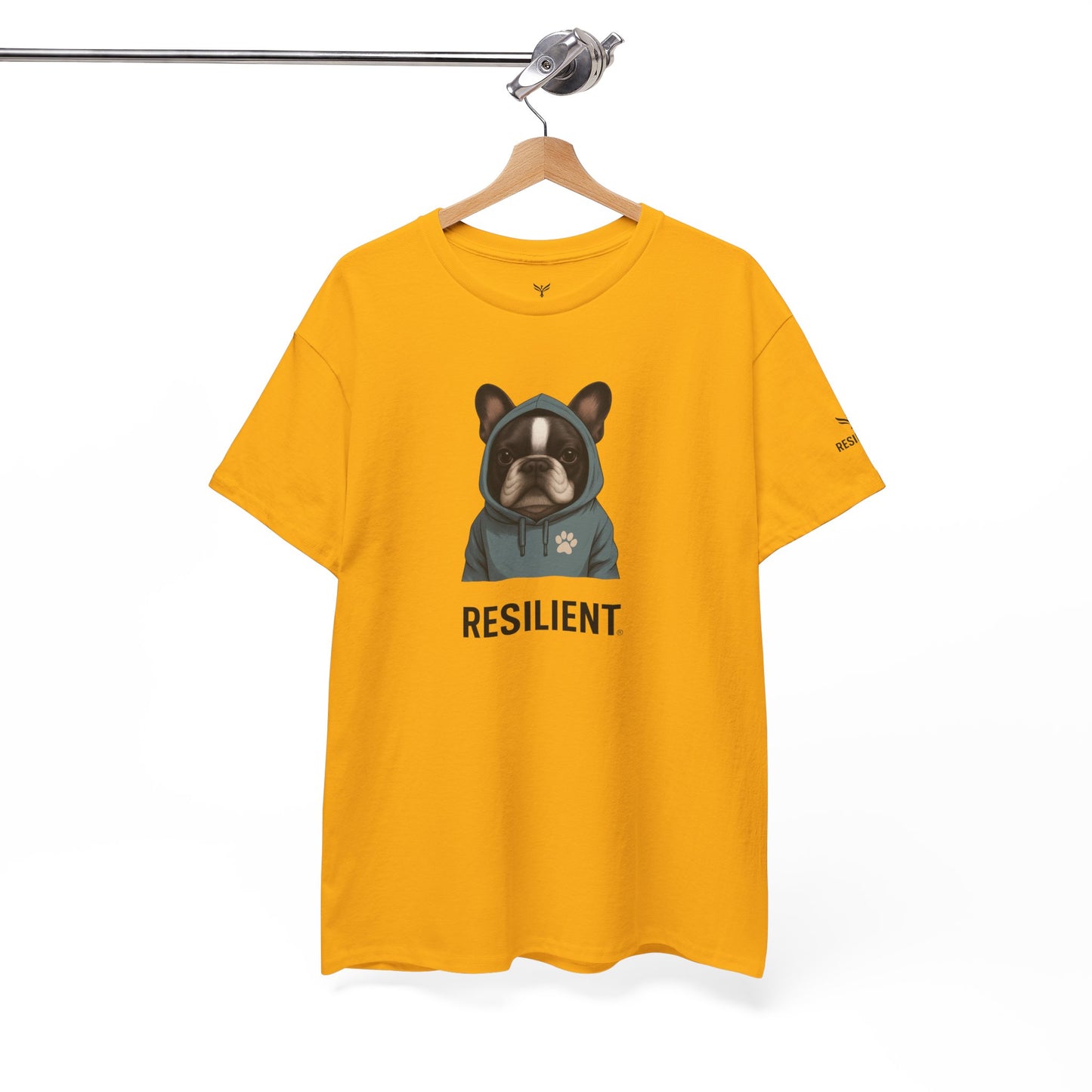 Resilient Bulldog Tee — Inspirational Dog Graphic T‑Shirt