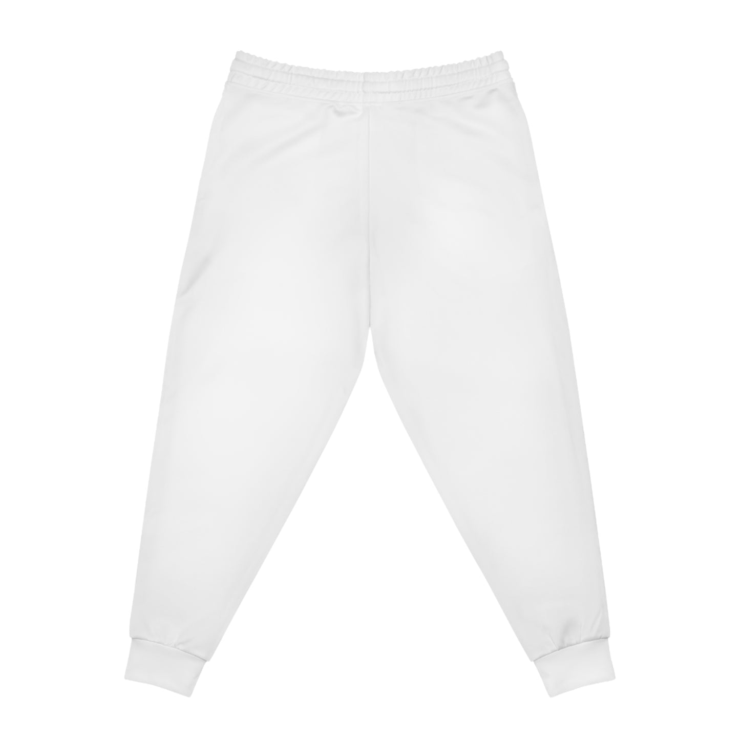 Minimal Logo Athletic Joggers — White Casual Sweatpants