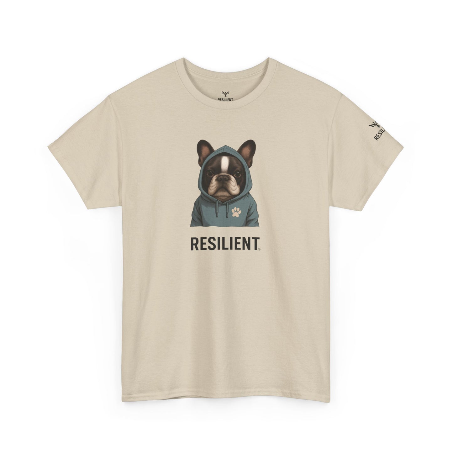 Resilient Bulldog Tee — Inspirational Dog Graphic T‑Shirt