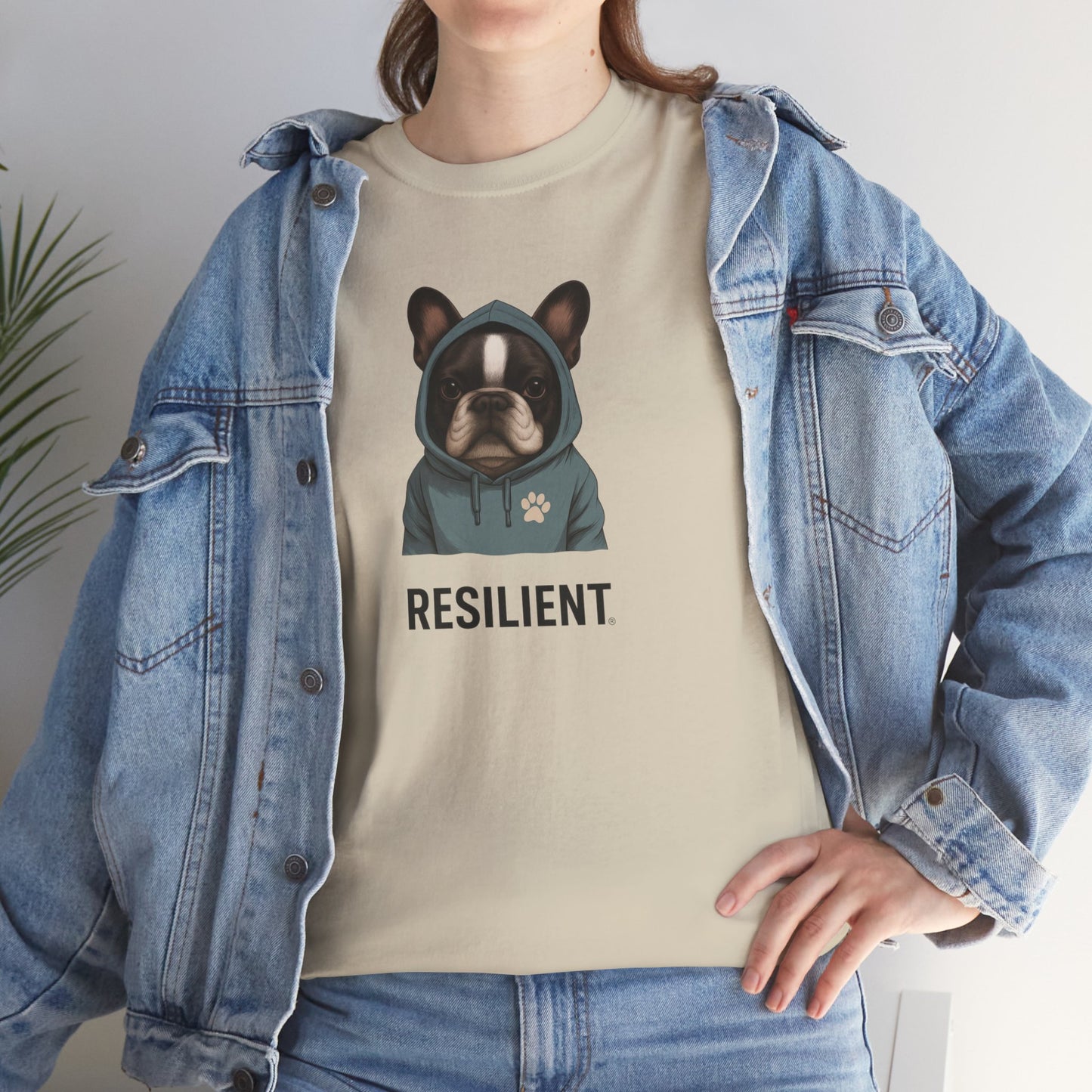 Resilient Bulldog Tee — Inspirational Dog Graphic T‑Shirt
