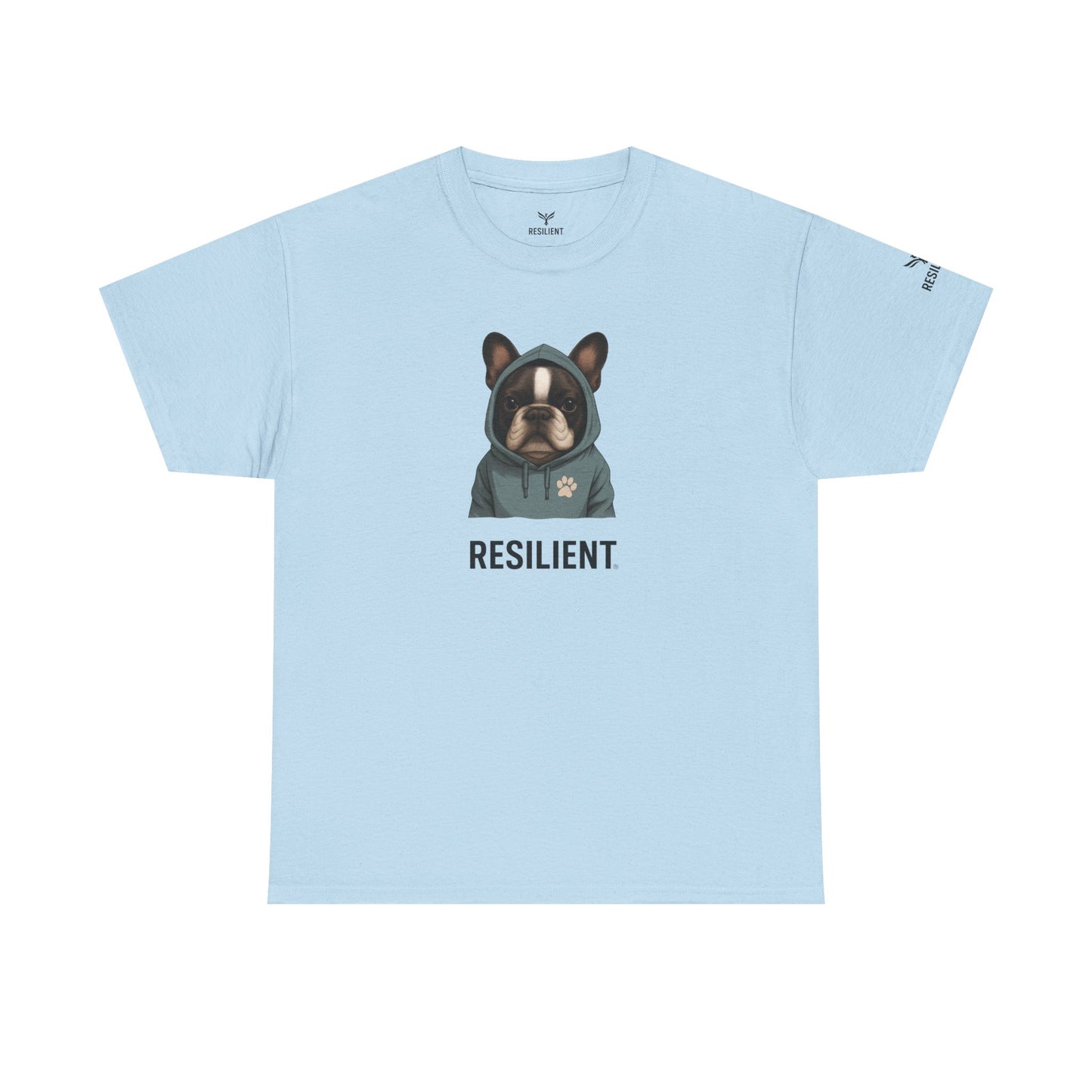 Resilient Bulldog Tee — Inspirational Dog Graphic T‑Shirt