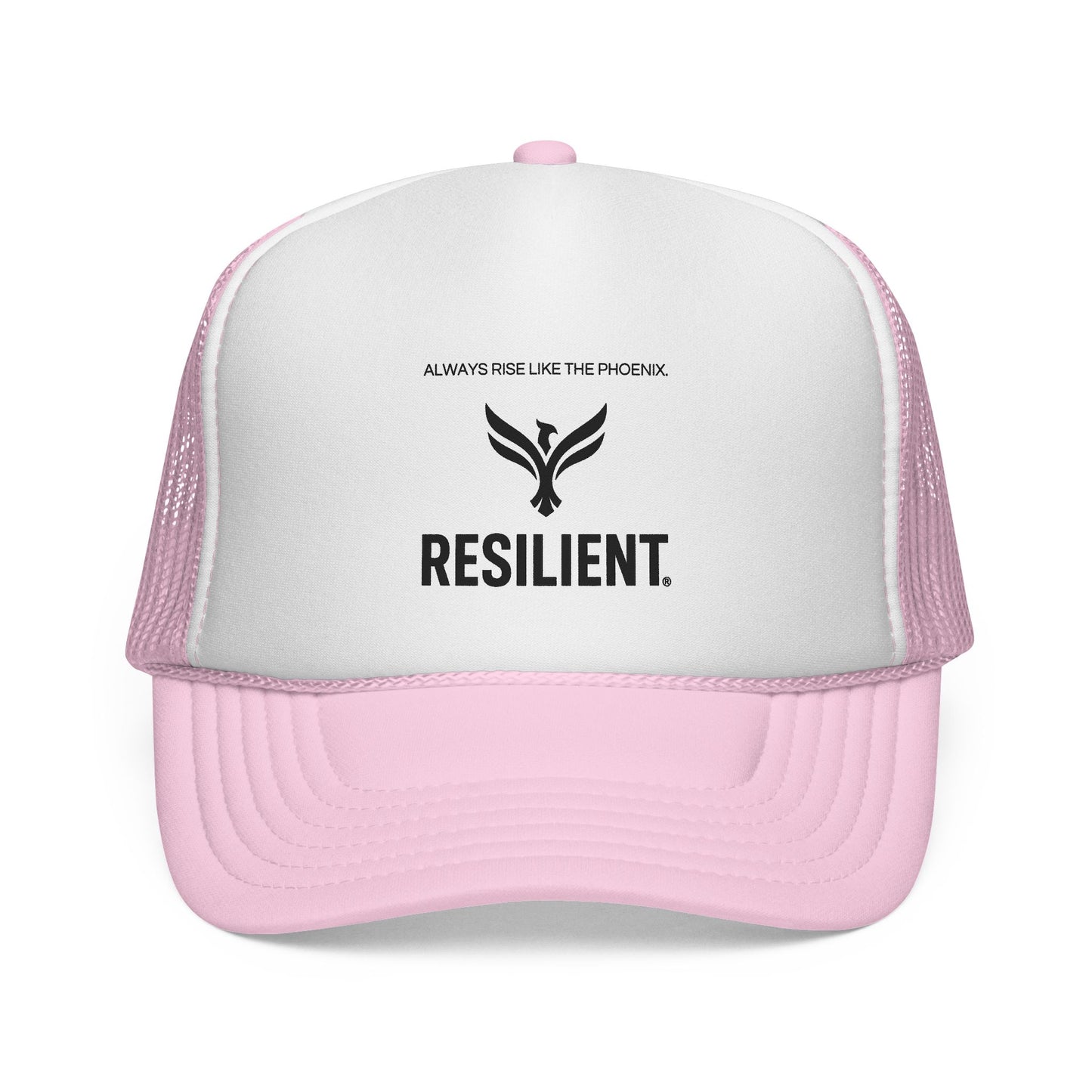 Resilient Trucker Hat — "Always Rise Like the Phoenix" Mesh Cap
