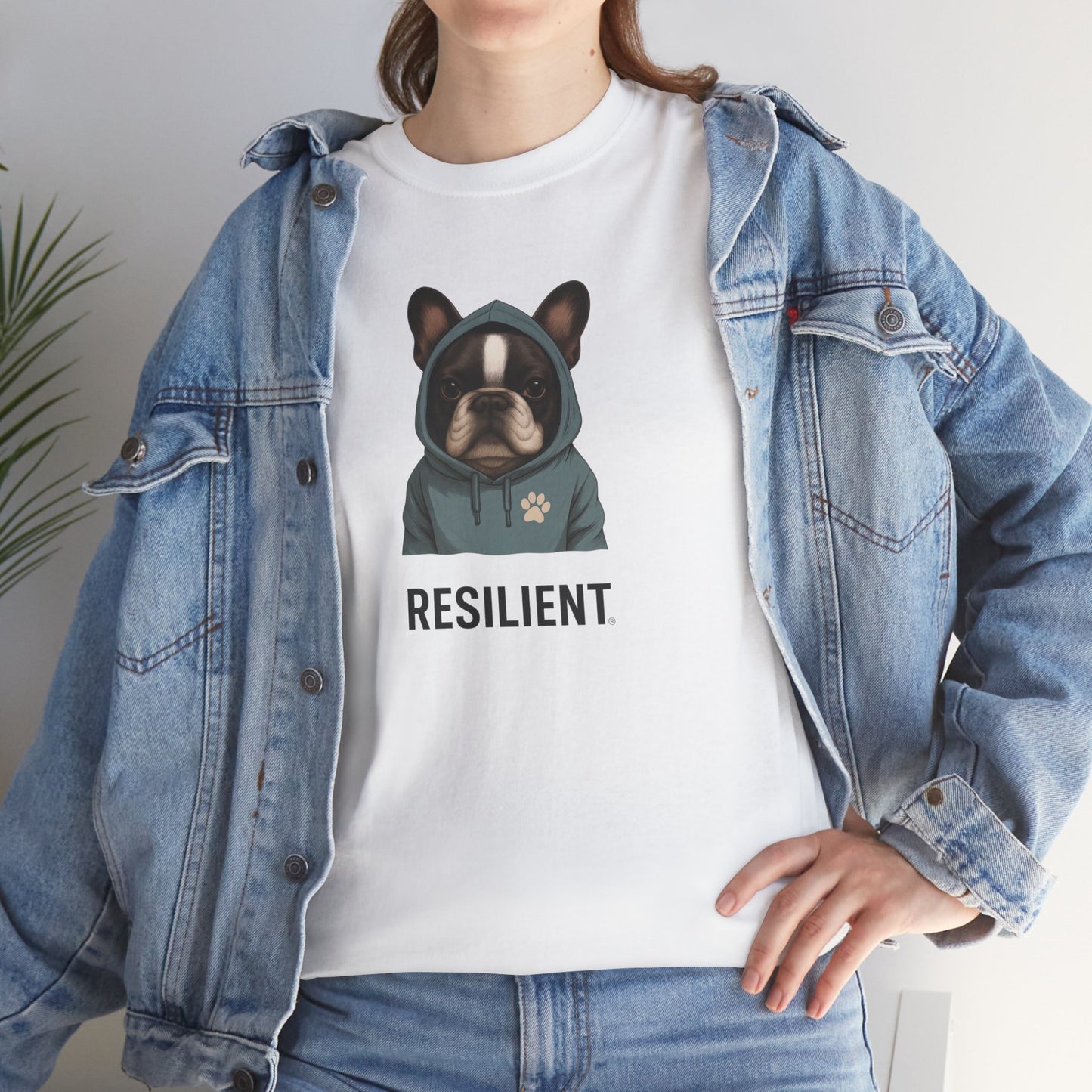 Resilient Bulldog Tee — Inspirational Dog Graphic T‑Shirt