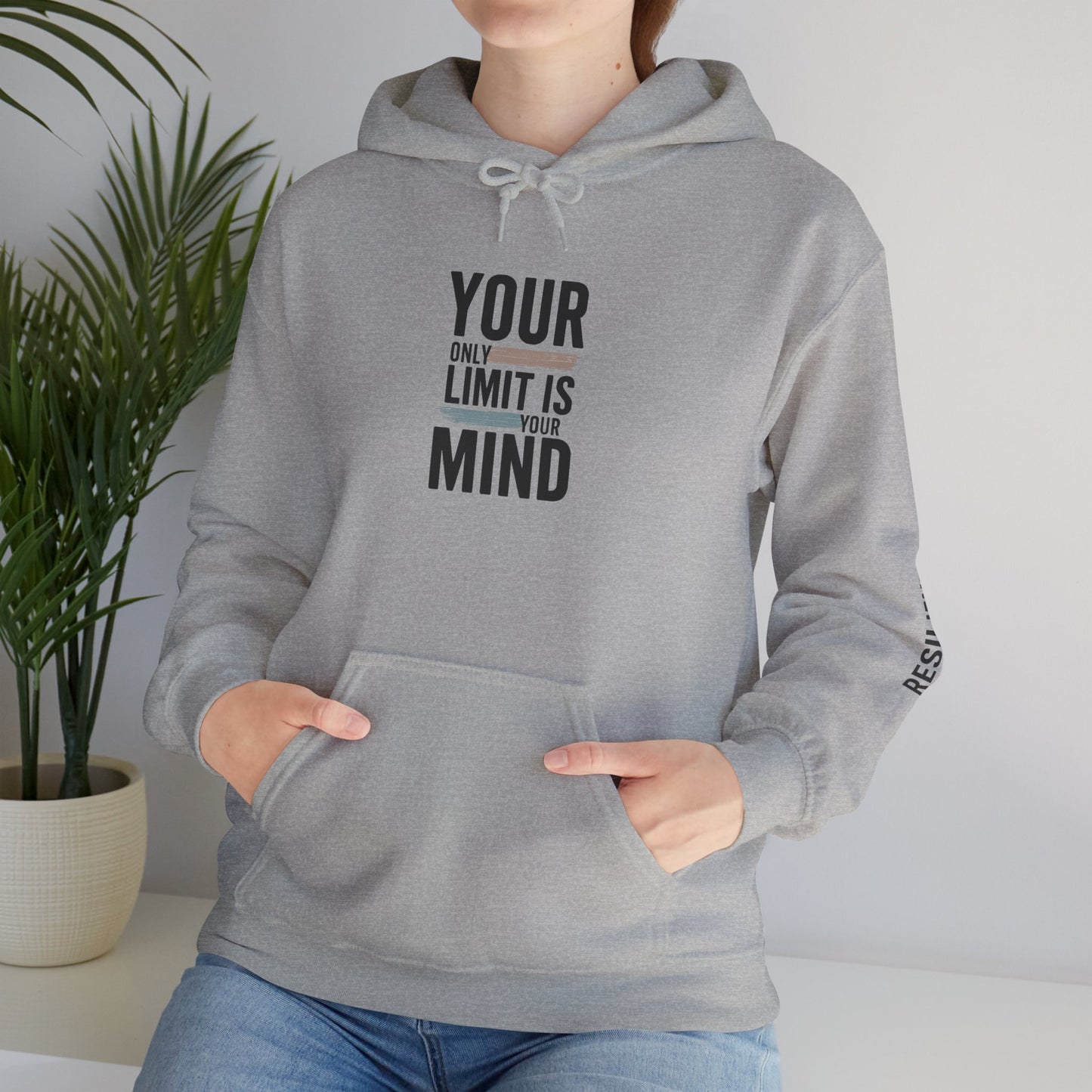 Your Only Limit Is Your Mind Hoodie — Motivational White Pullover