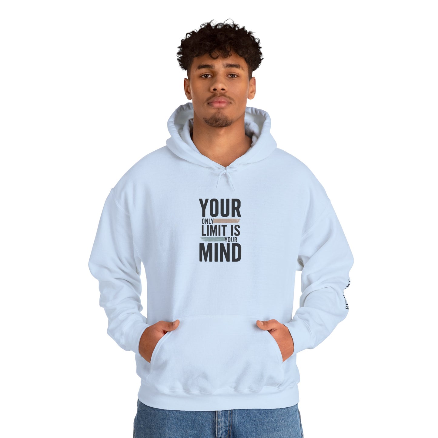 Your Only Limit Is Your Mind Hoodie — Motivational White Pullover